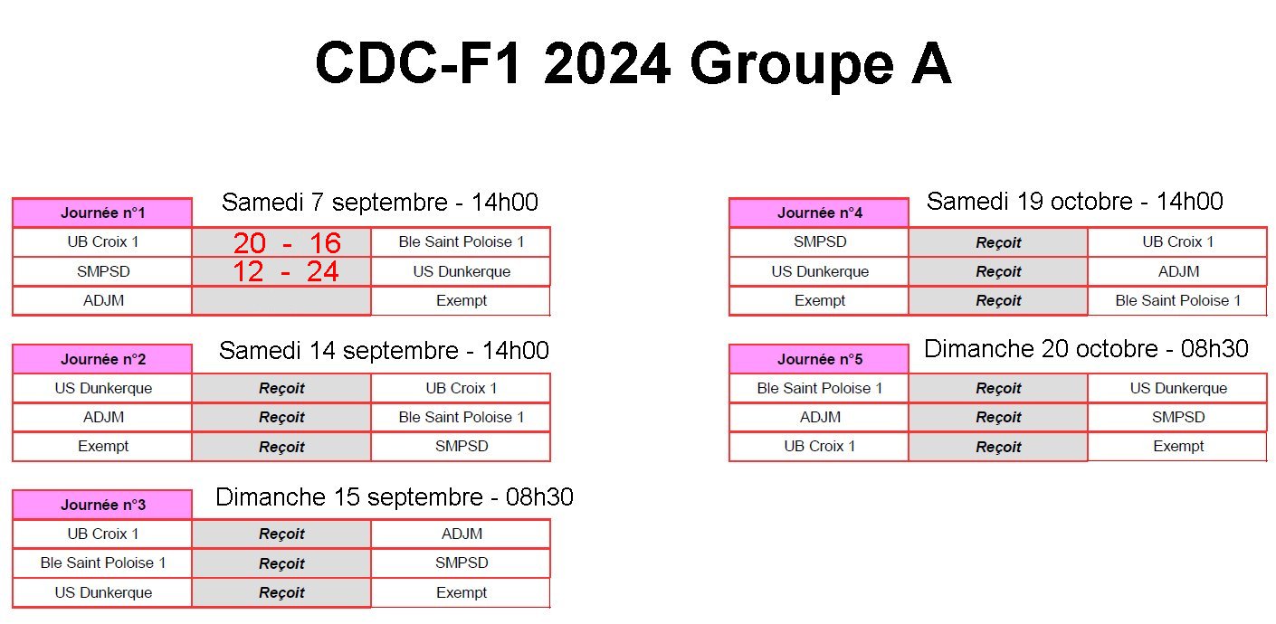 Calendier CDC1 2024