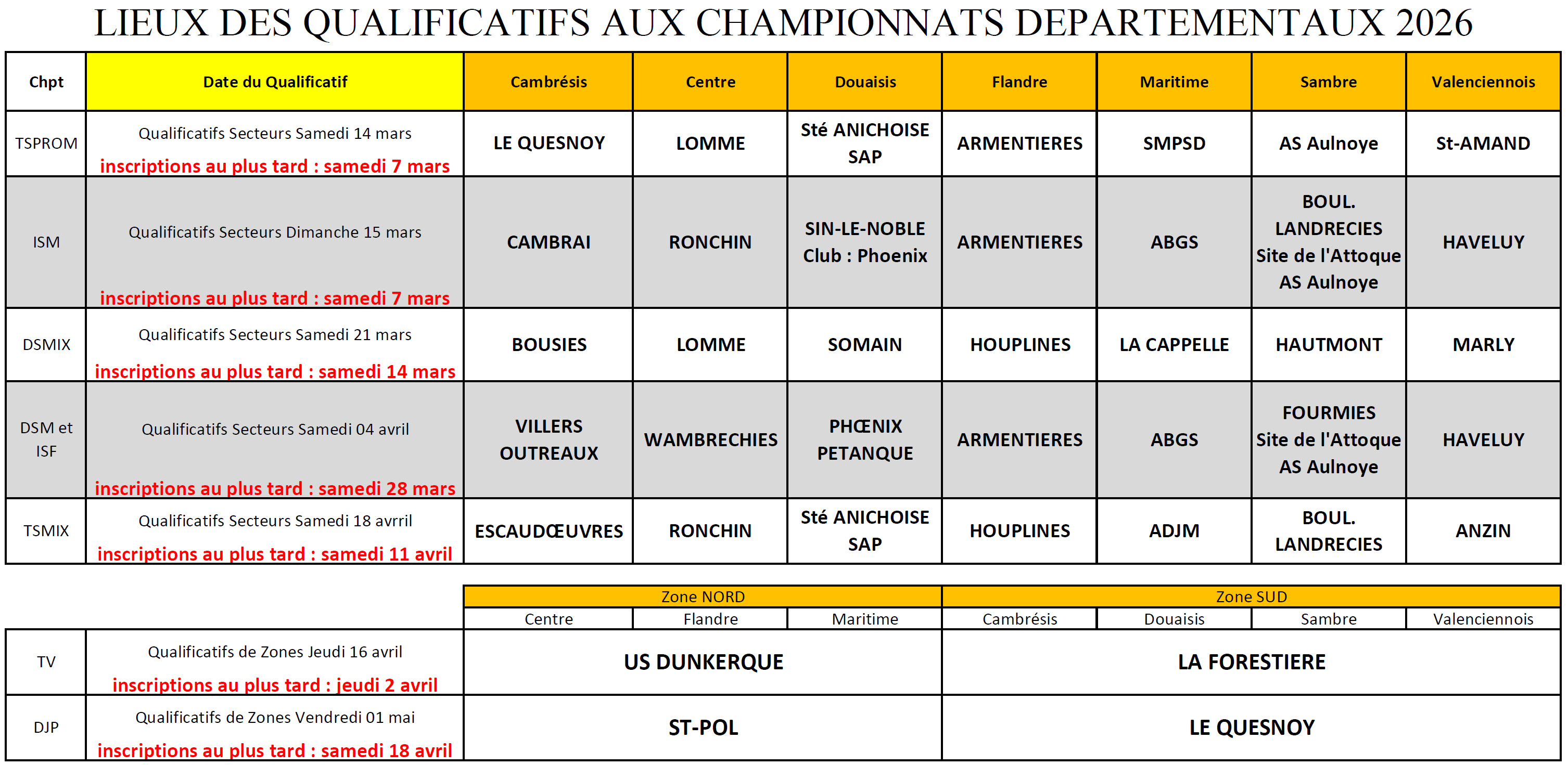 Calendrier CRC 2024